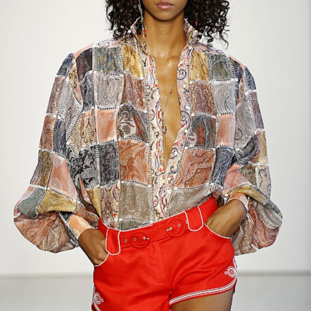 Zimmermann silk 'Ninety-Six Patch' blouse